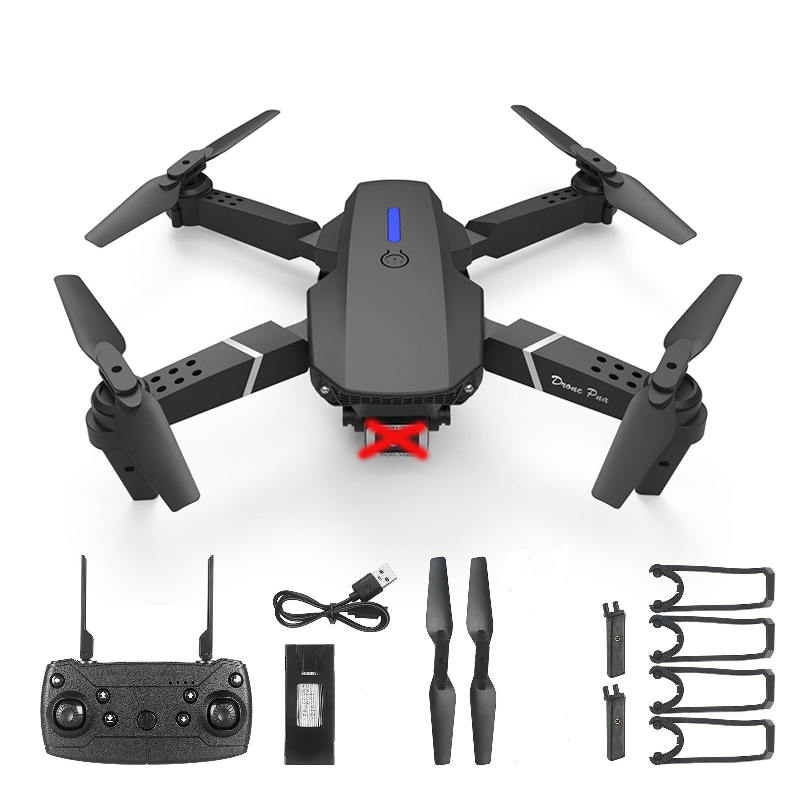 E88 Foldable Quadcopter Drone with Dual Cameras
