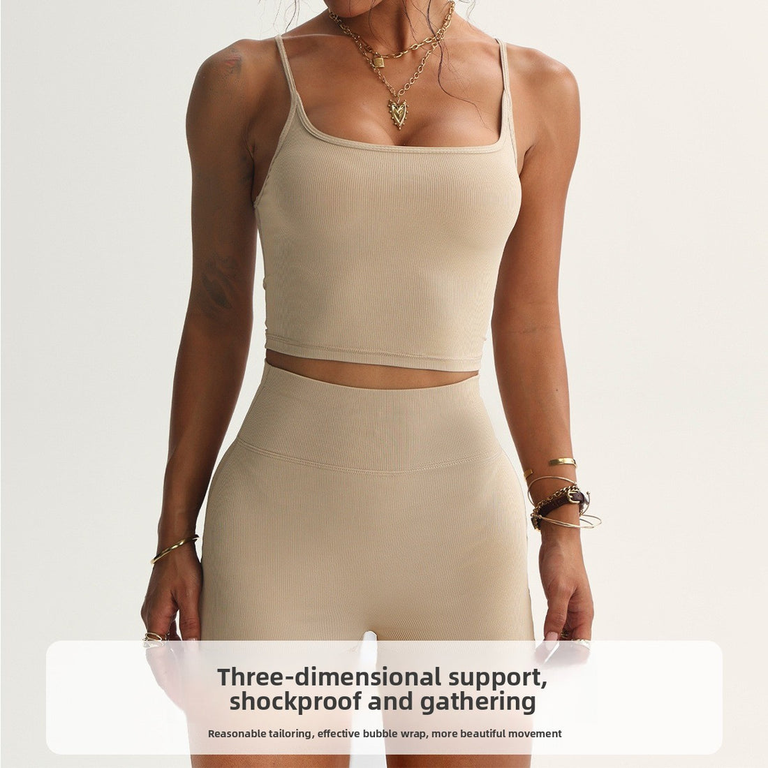 Womens High-Waisted Yoga Vest and Shorts Set