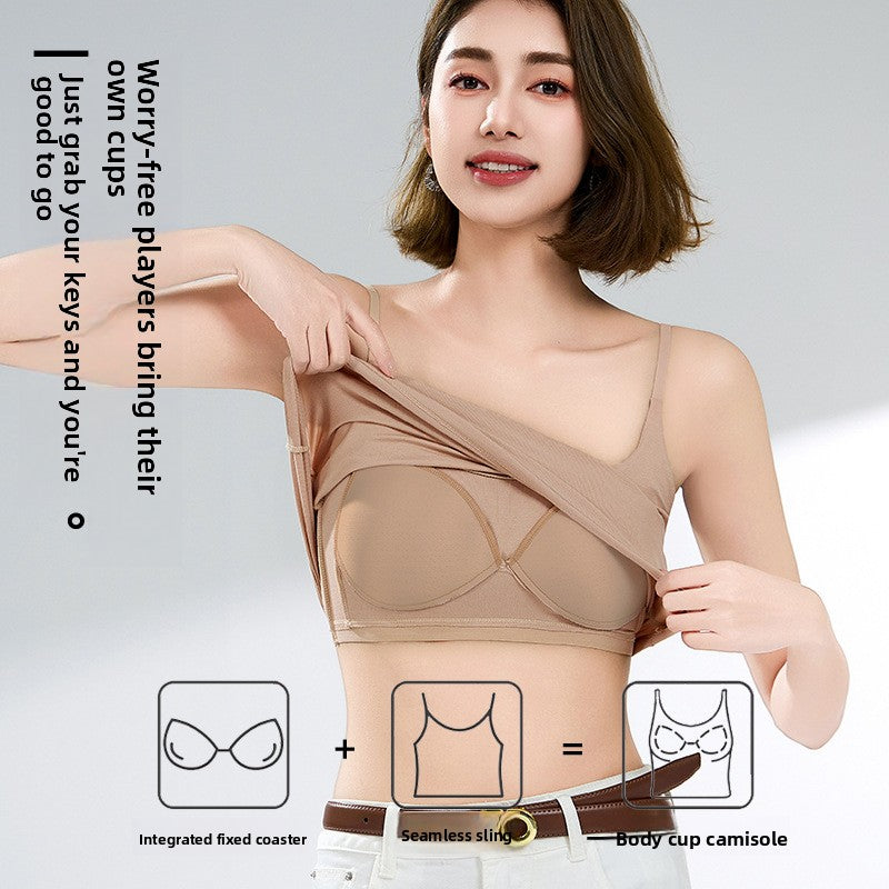 Womens Yoga Camisole with Chest Pad Sports Top