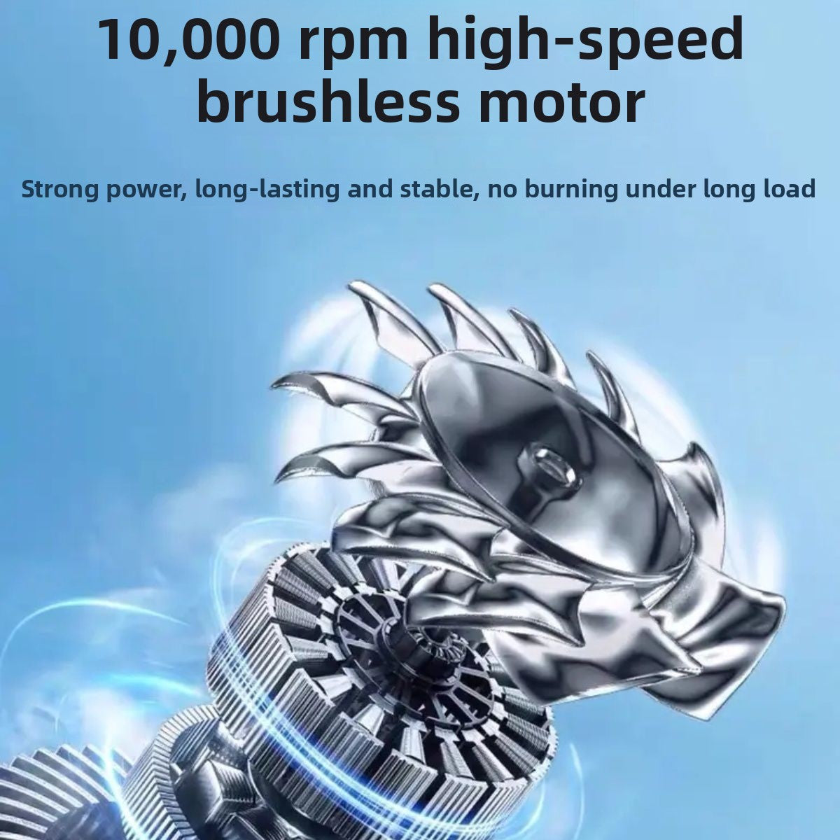 Portable Turbo Fan with LED Light and Vacuum Function