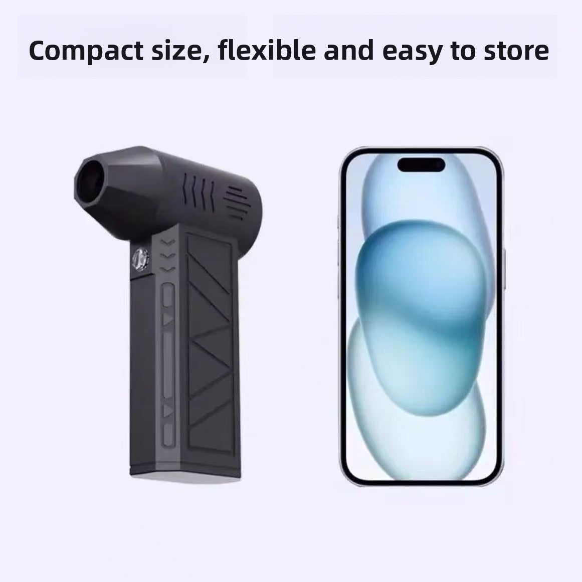 Portable Turbo Fan with LED Light and Vacuum Function