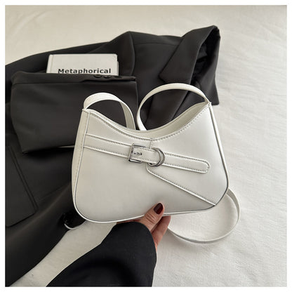 French Retro Shoulder Bag with Adjustable Strap