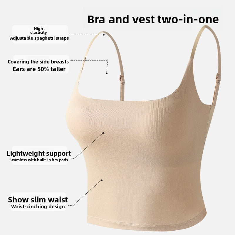 Womens Yoga Camisole with Chest Pad Sports Top