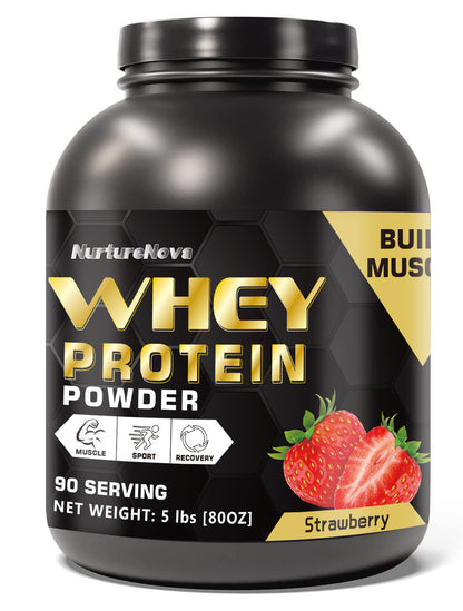 Whey Protein Powder 5Lbs Chocolate Strawberry Vanilla Matcha