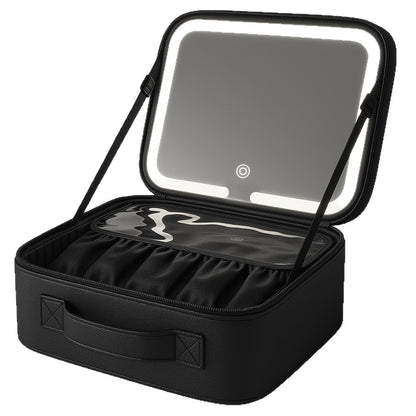 LED Lighted Makeup Cosmetic Bag with Mirror