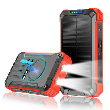 Solar Power Bank with Camping Light