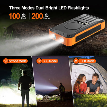 Solar Power Bank with Camping Light
