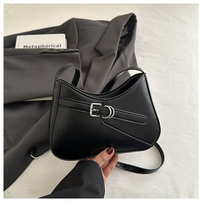 French Retro Shoulder Bag with Adjustable Strap