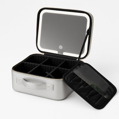 LED Lighted Makeup Cosmetic Bag with Mirror