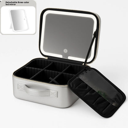 LED Lighted Makeup Cosmetic Bag with Mirror