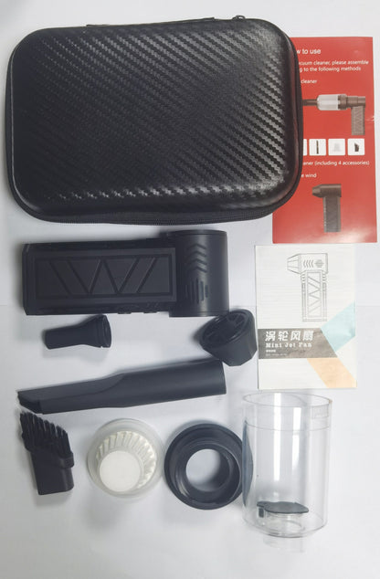 Portable Turbo Fan with LED Light and Vacuum Function