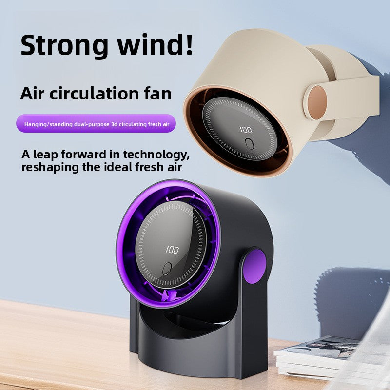 Bladeless Desktop Fan with Digital Display USB Charging